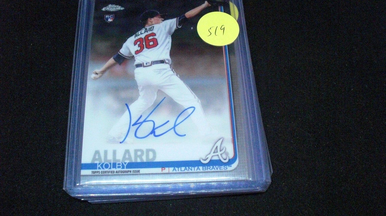 kolby allard Topps Chrome rookie auto (1 of 1)