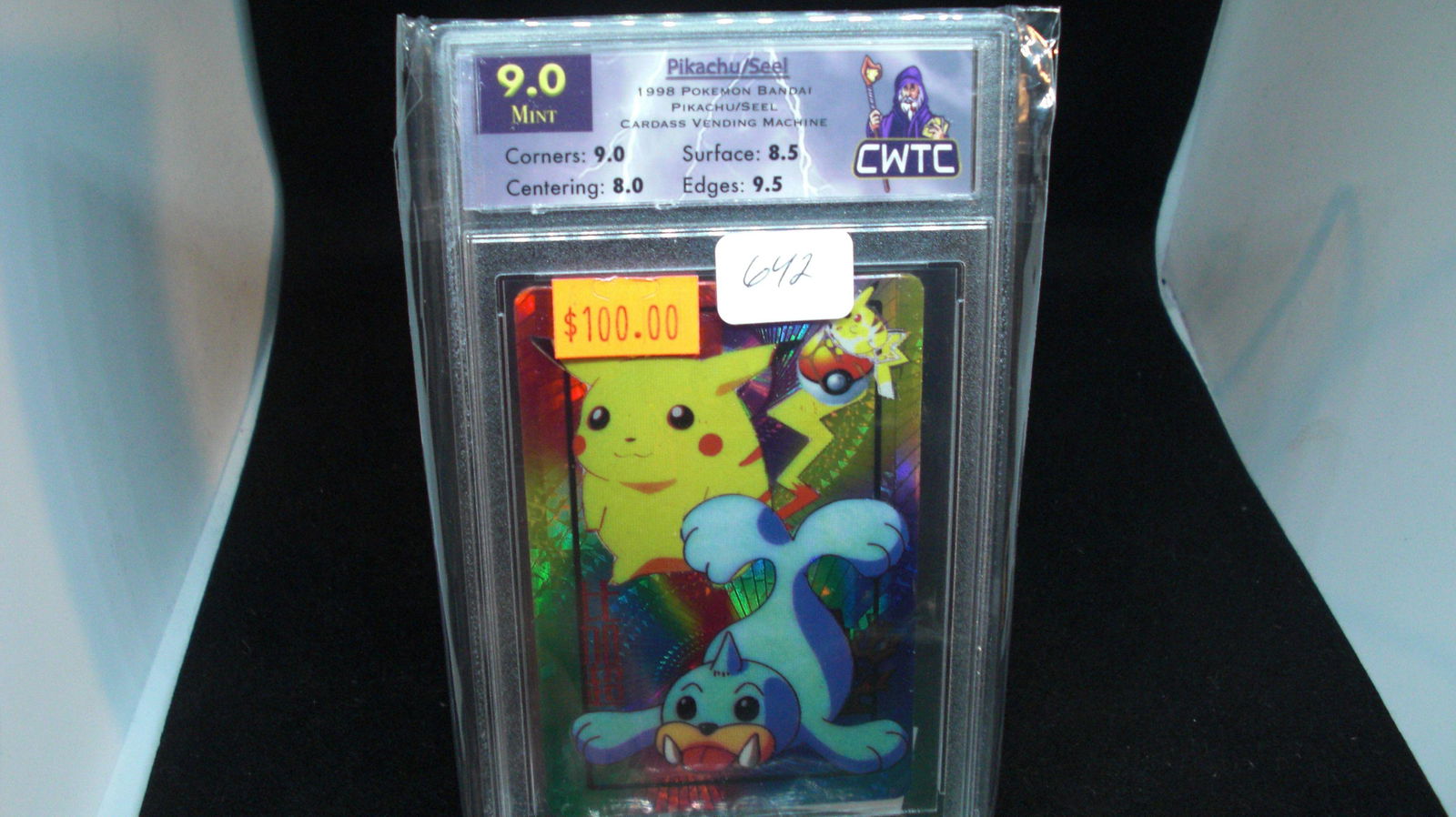 cwtc graded 9.0 mint pikchu /seal card (1 of 1)