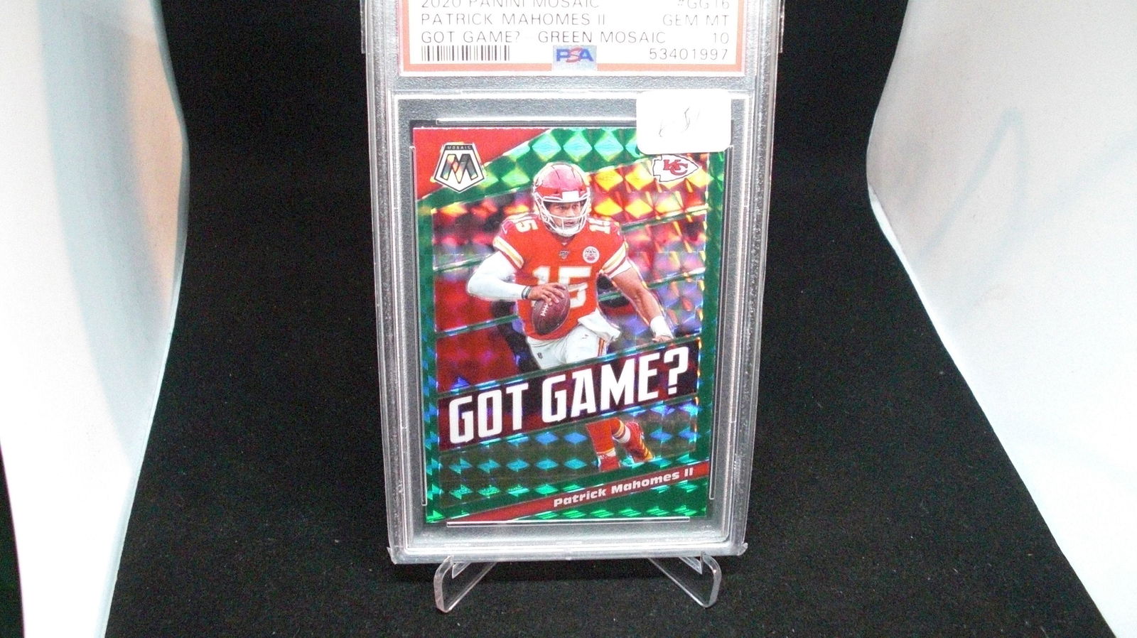 psa graded gem mint 10 patrick mahomes green mosaic (1 of 1)