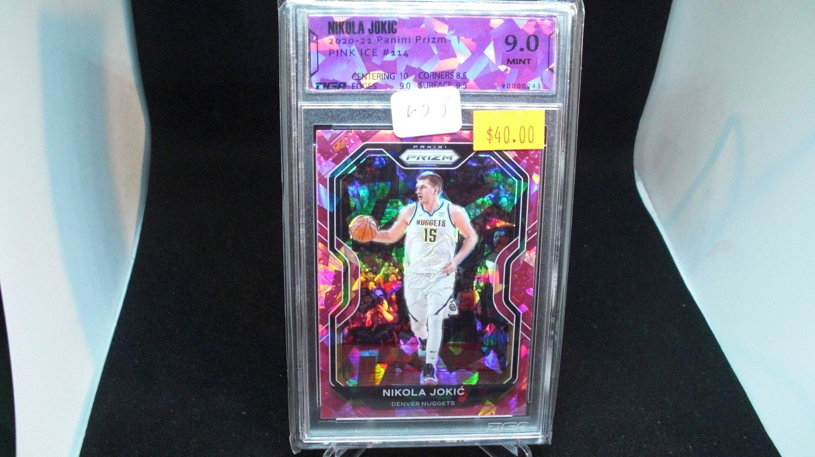 dga graded 9 mint nikola jokic pink ice (1 of 1)