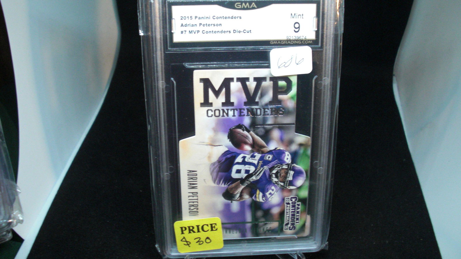 gma graded 9 mint adrian peterson die cut (1 of 1)