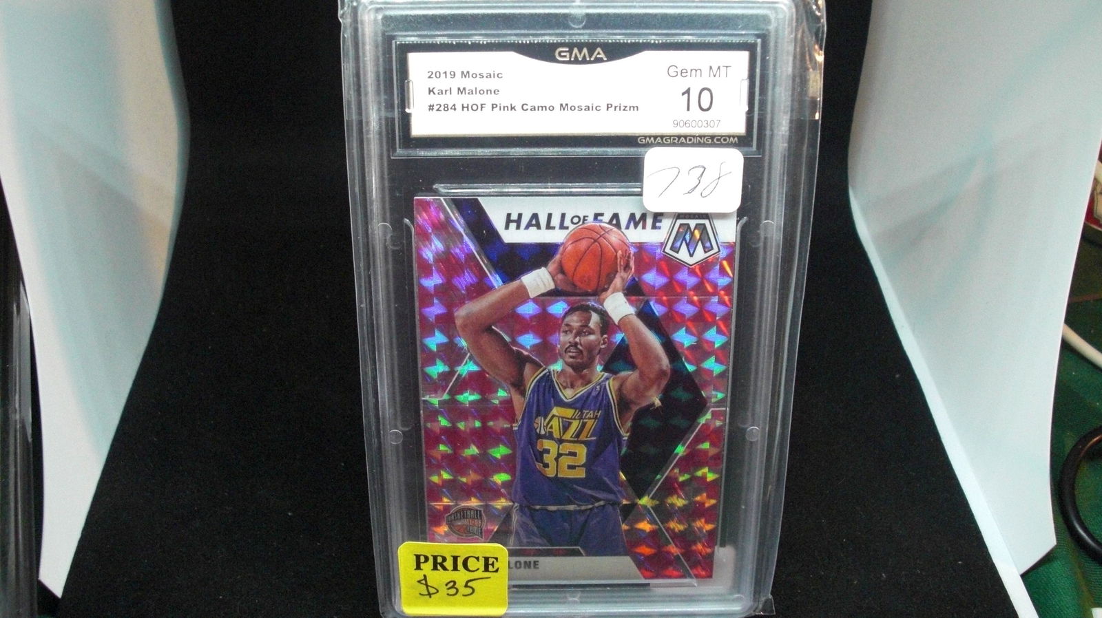 gma graded mint 10 karl malone pink hof insert (1 of 1)