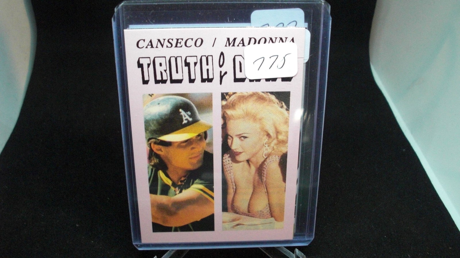 jose canseco & madonna truth or dare card: in top loader