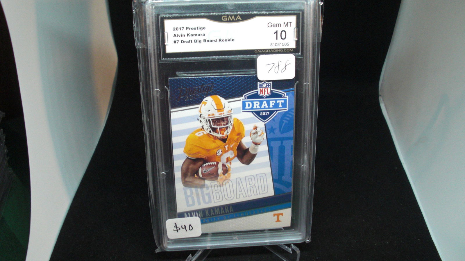 gma graded gem 10 alvin kamara rookie card (1 of 1)