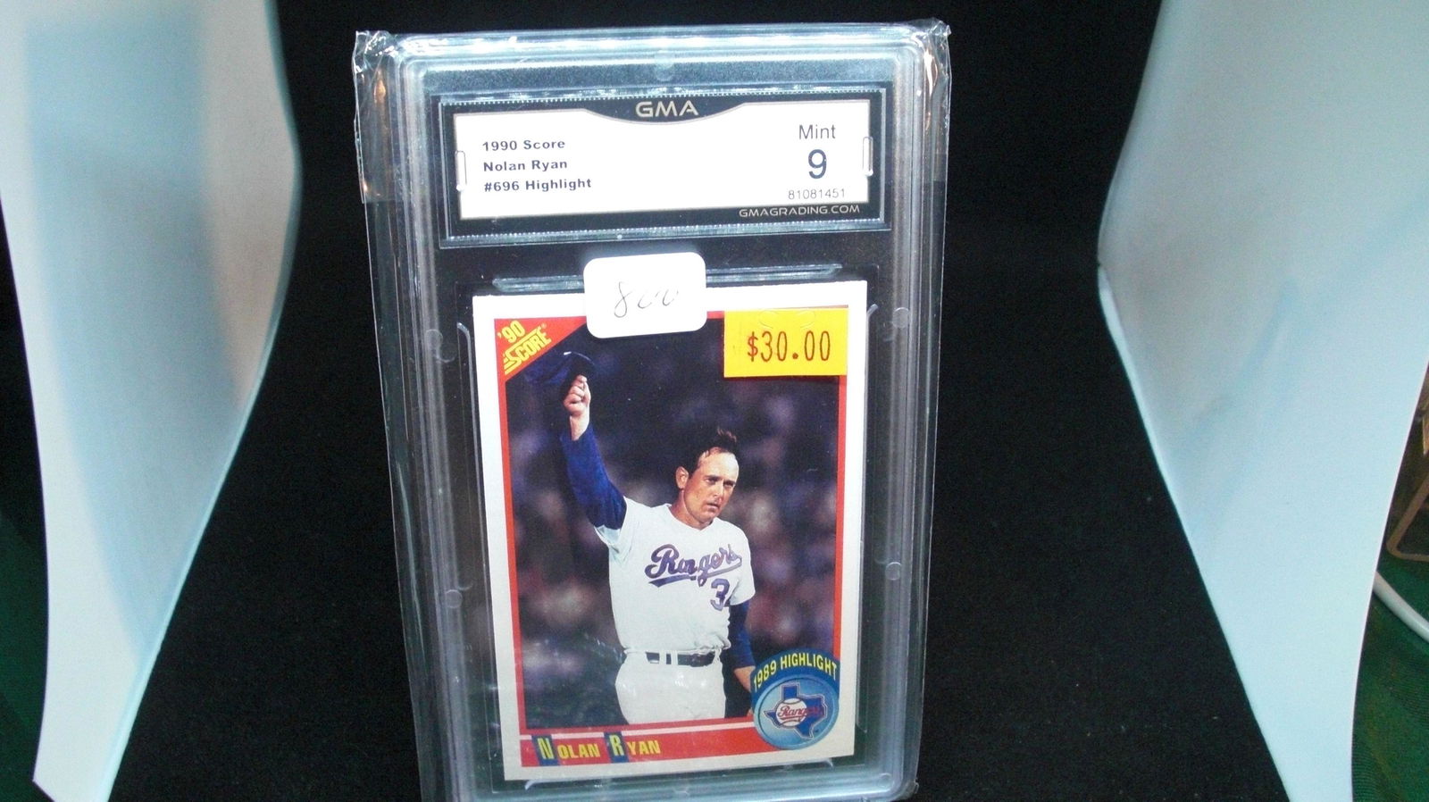 gma graded Mint 9 Nolan Ryan 1990 score (1 of 1)