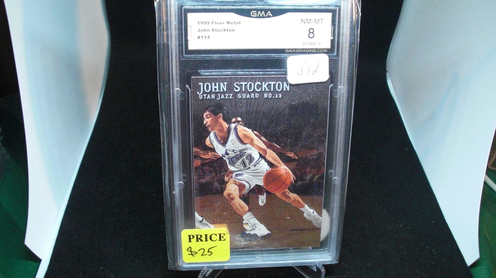 gma graded 8 John Stockton fleer metal (1 of 1)