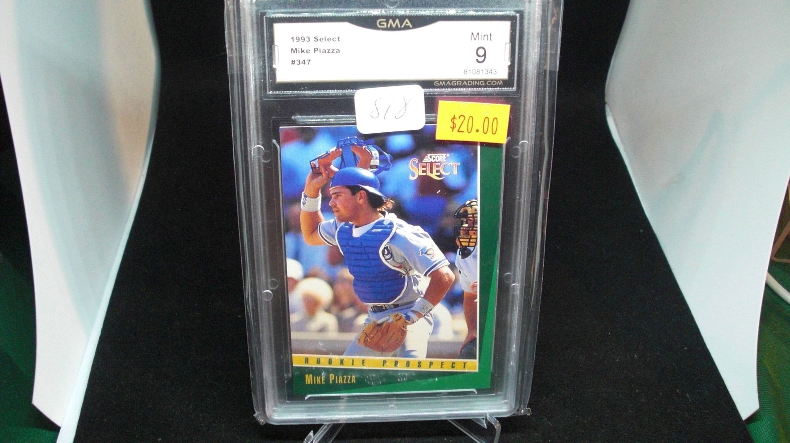 gma graded 9 mike piazza rookie card (1 of 1)