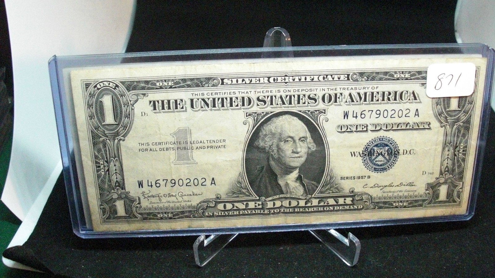 1957 series b silver certificate: 1957 series b silver certificate
