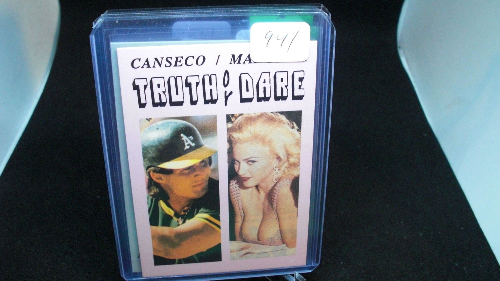 jose canseco & madonna truth or dare card: in top loader