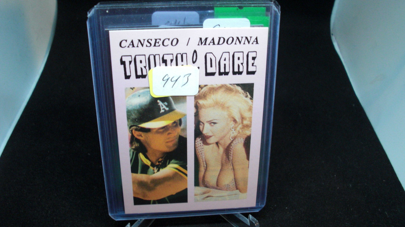 jose canseco & madonna truth or dare card: in top loader