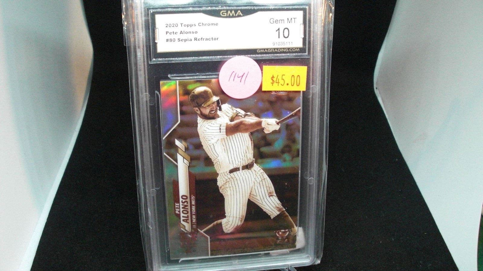 gma graded gem 10 Topps Chrome Pete Alonso (1 of 1)