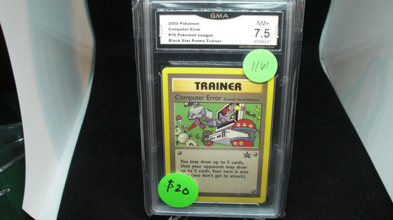 GMA graded 7.5 PokÃ©mon trainer card (1 of 1)