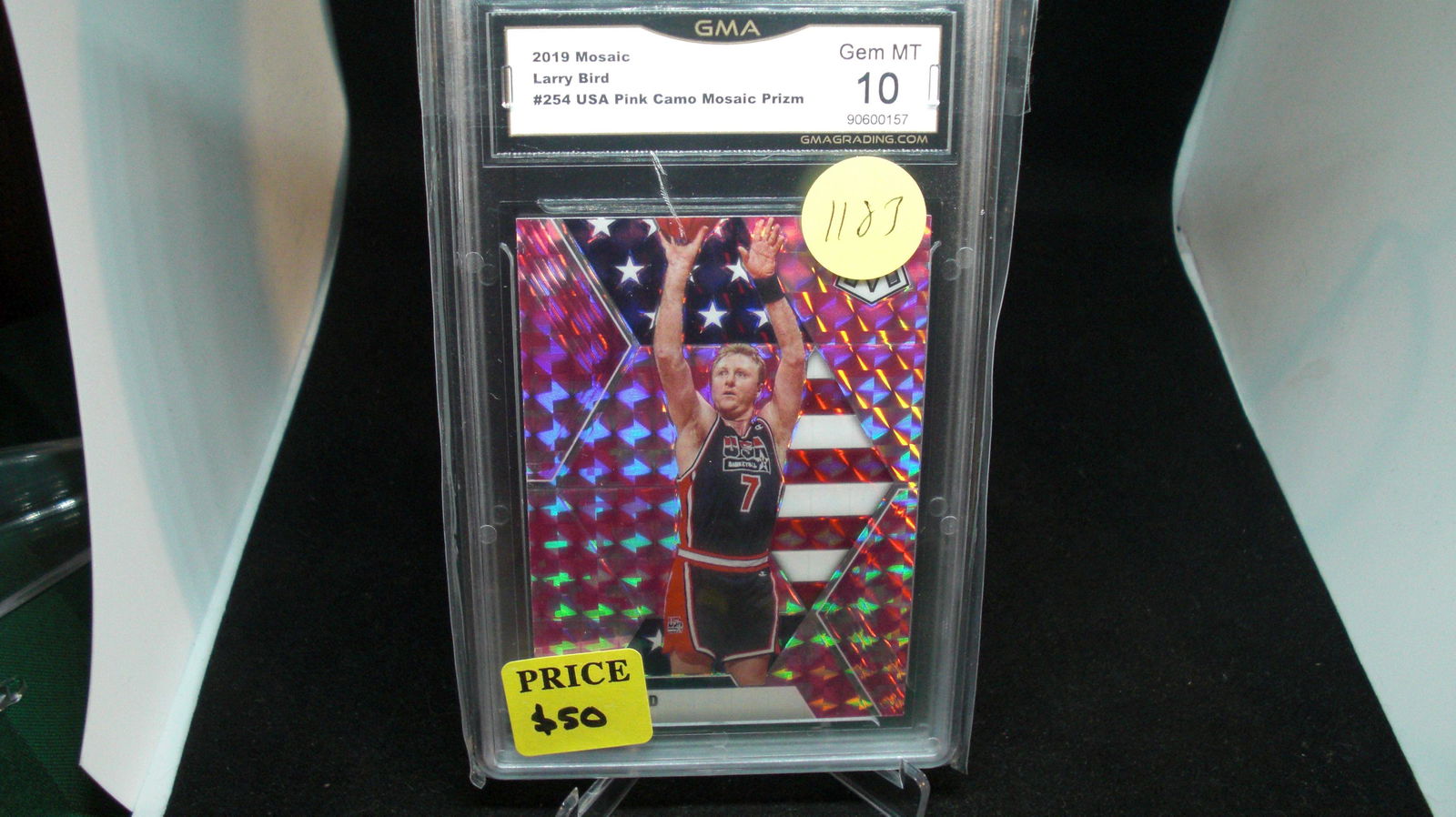 gma graded gem 10 larry bird pink camo (1 of 1)