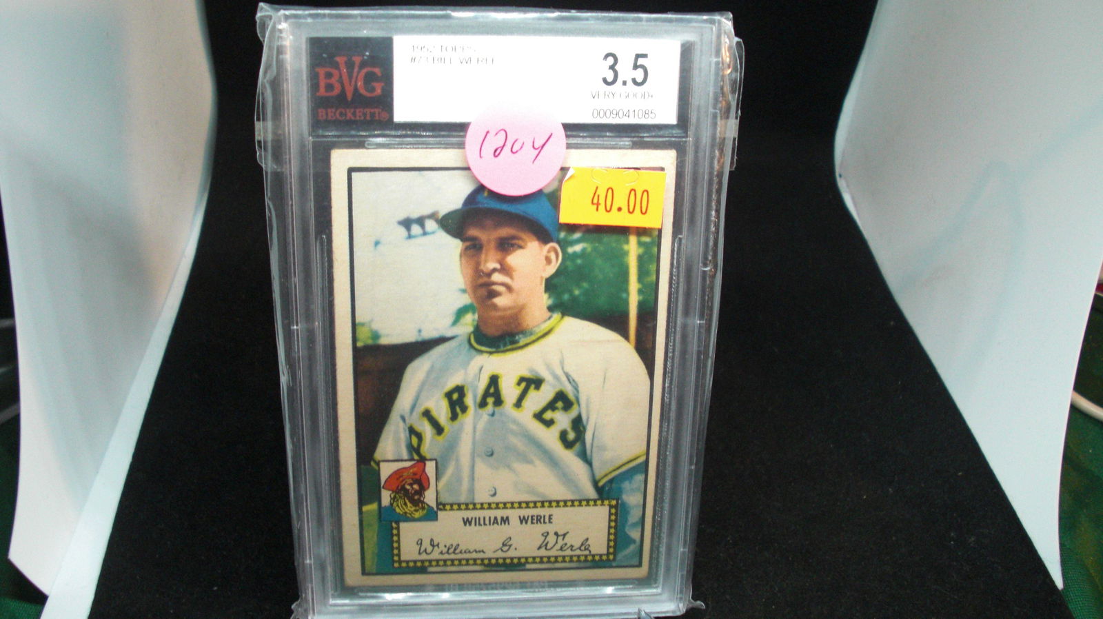 BVG graded 1952 Topps bill Werle (1 of 1)