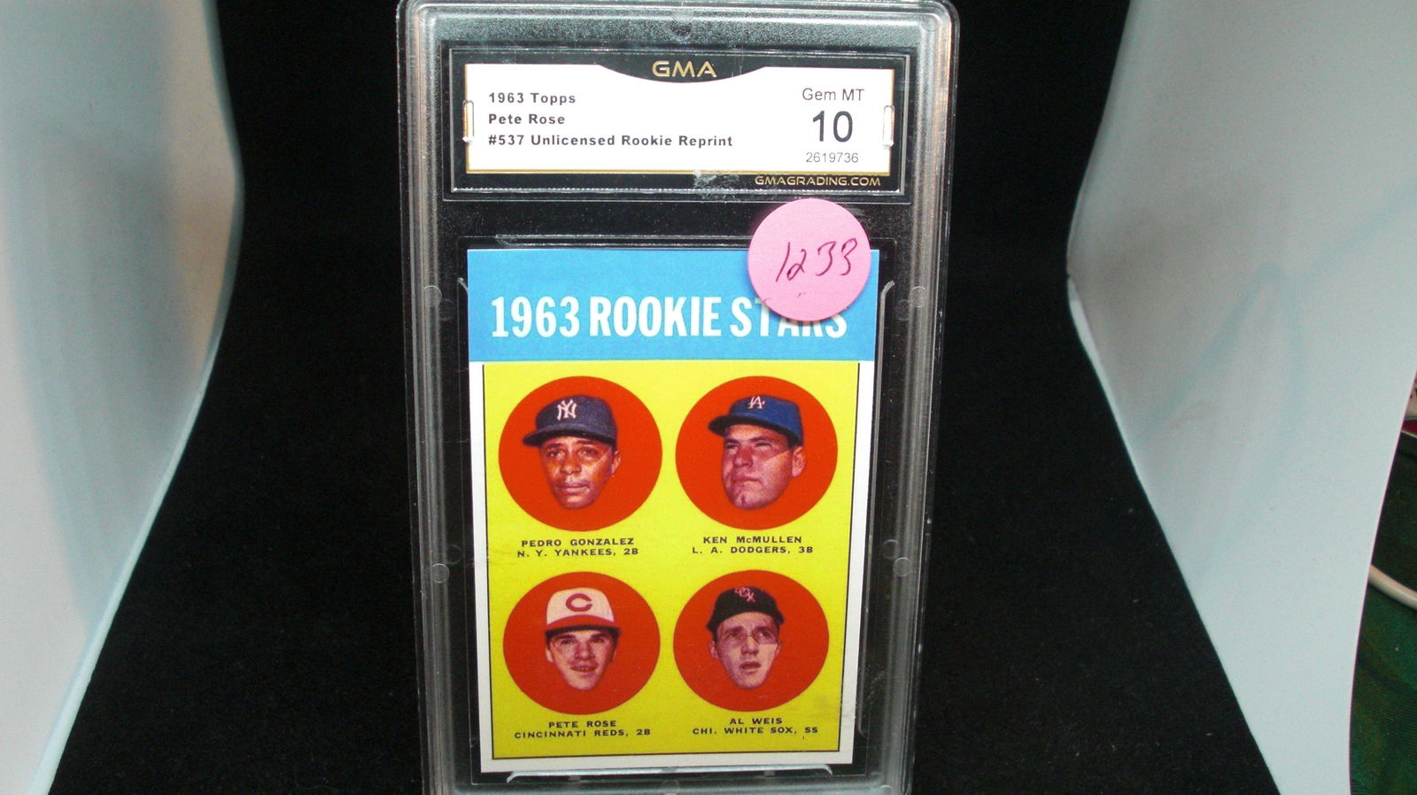 gma gem 10 1963 pete rose topps reprint (1 of 1)