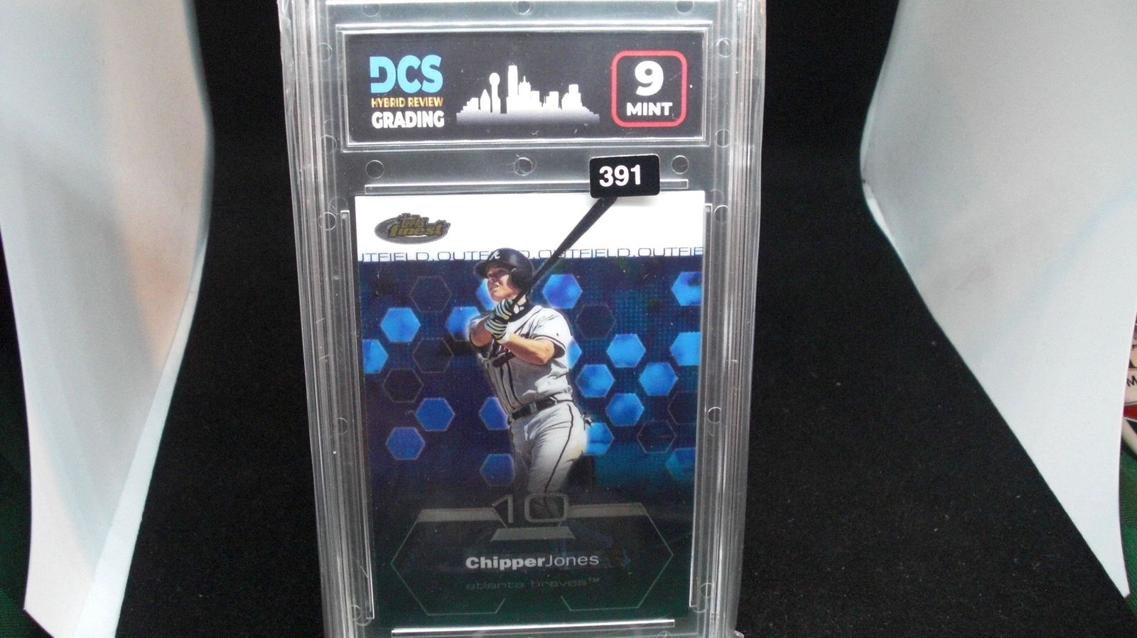 dcs grading 9 topps finest chipper jones (1 of 1)