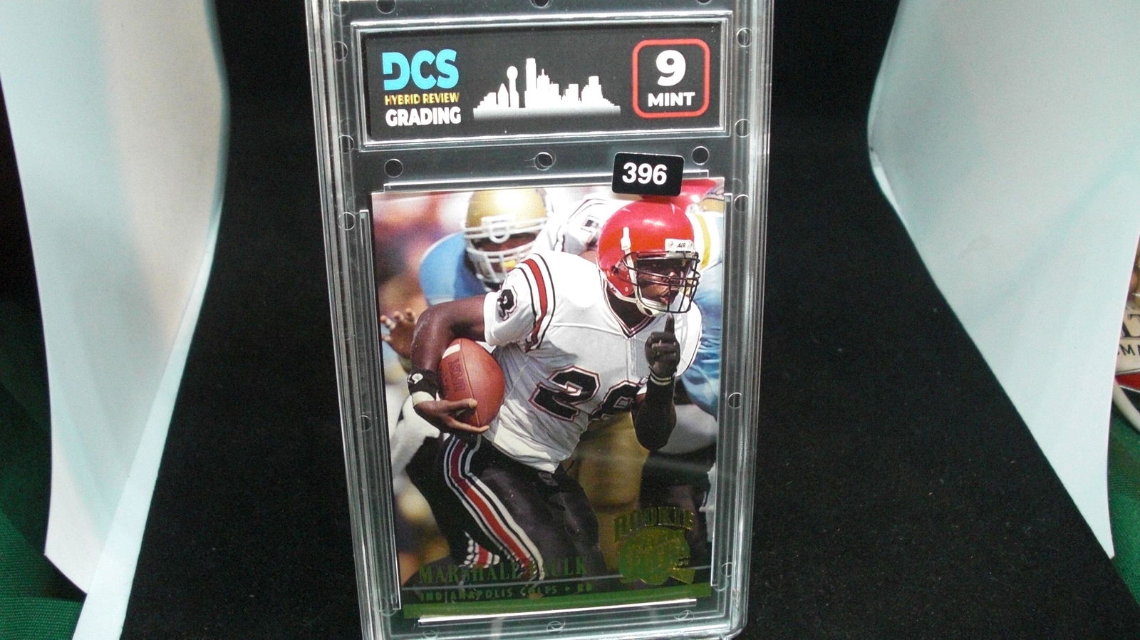 dcs grading 9 marshall faulk rookie card (1 of 1)