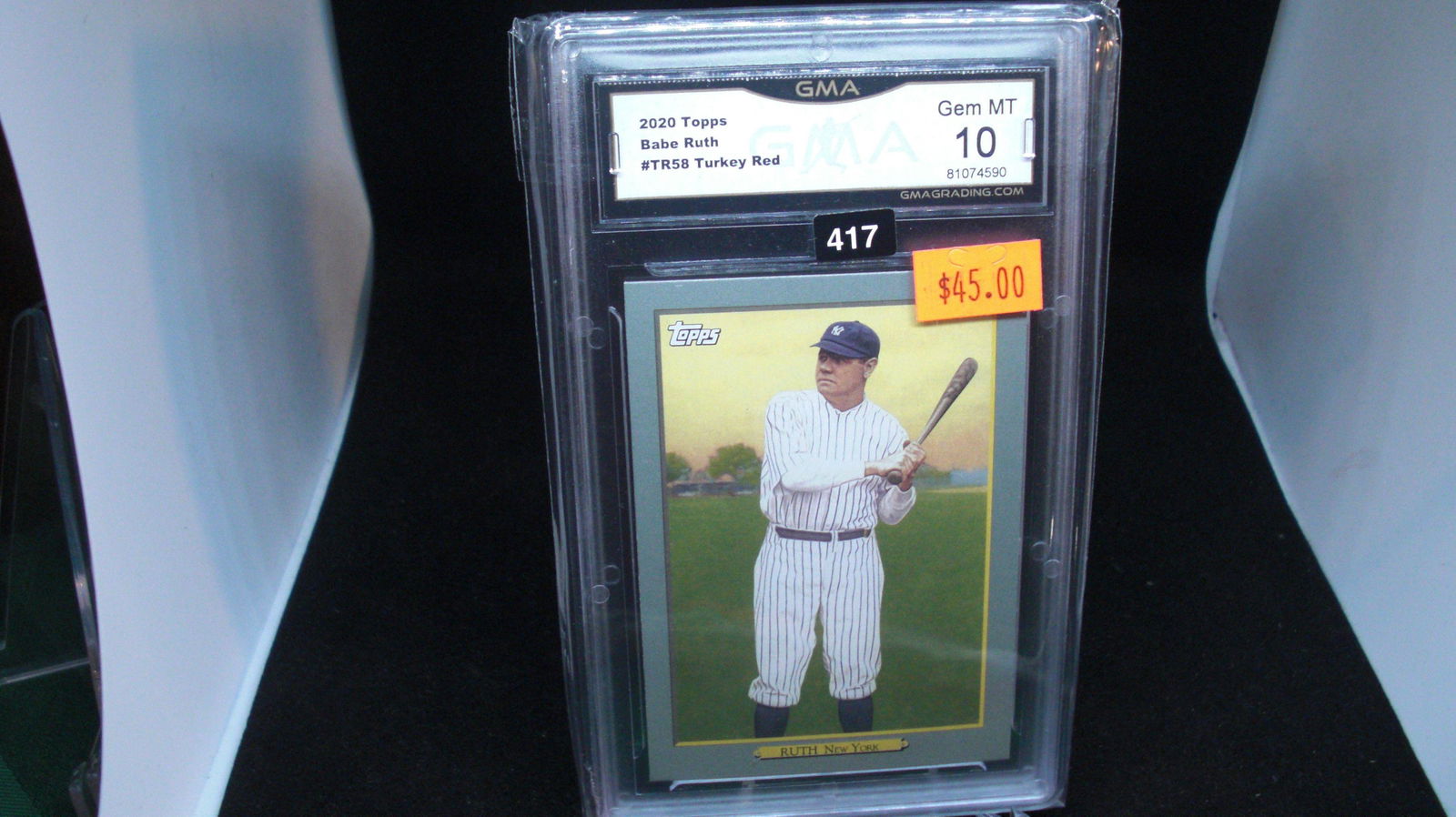 gma graded gem 10 babe ruth turkey red (1 of 1)