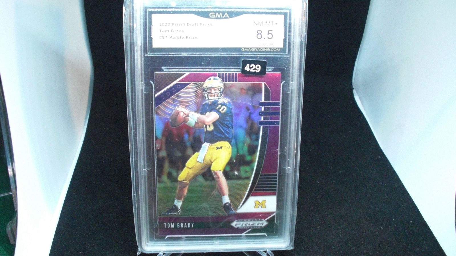 gma graded 8.5 tom brady purple prizm (1 of 1)