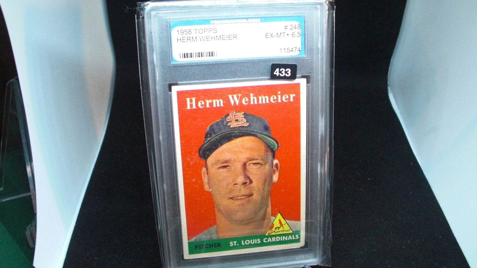 pro grading 6.5 herm wehmeier 1958 topps (1 of 1)