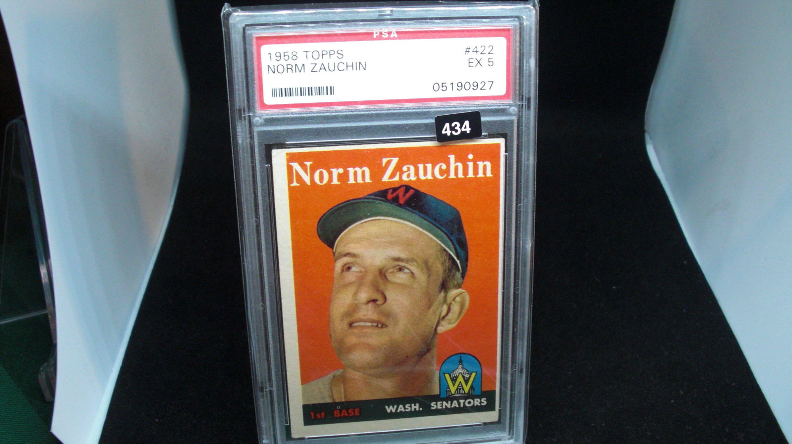 psa 5 norm zauchin 1958 topps (1 of 1)