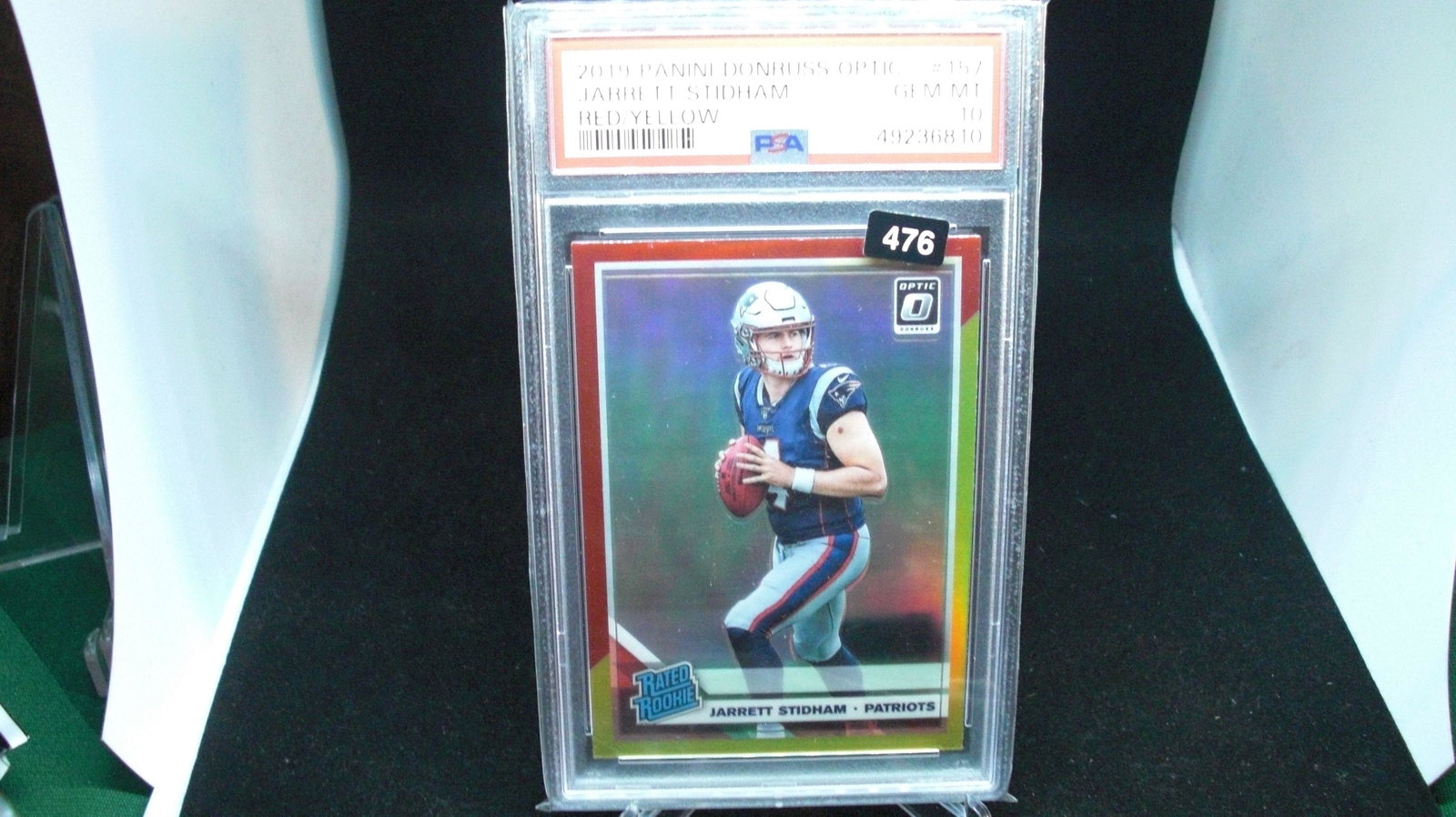 psa gem 10 jarrett stidham red yellow rookie (1 of 1)