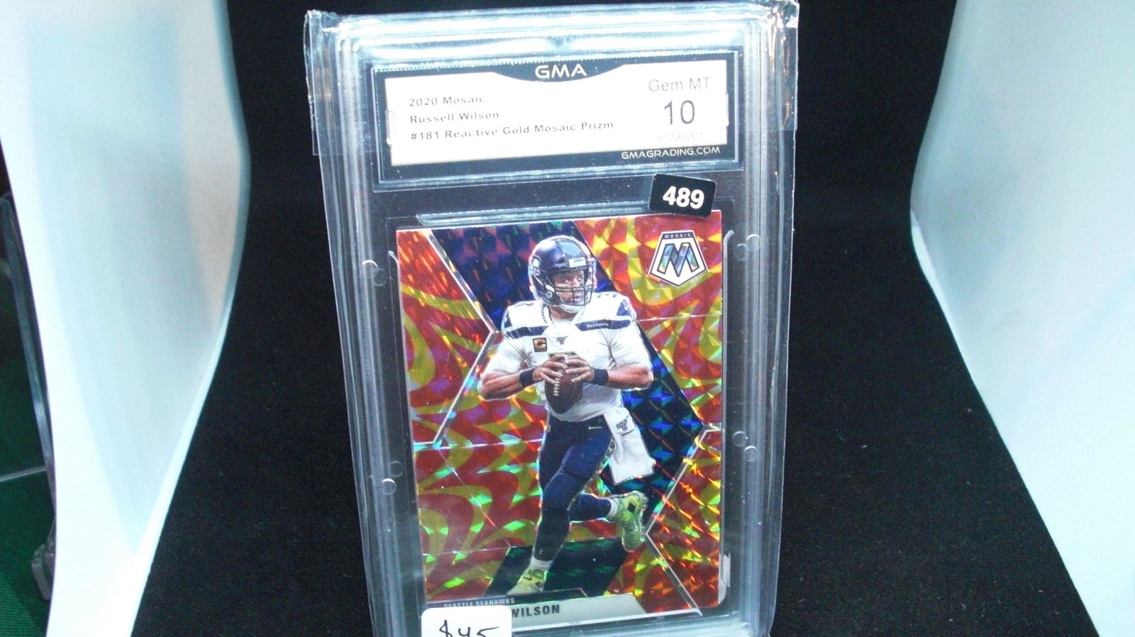 gma graded 10 gem mt russell wilson orange reactive (1 of 1)