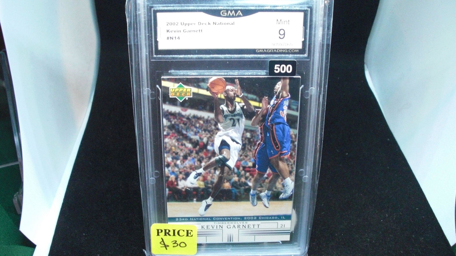 gma graded 9 2002 ud kevin garnett: gma graded 9 2002 ud kevin garnett