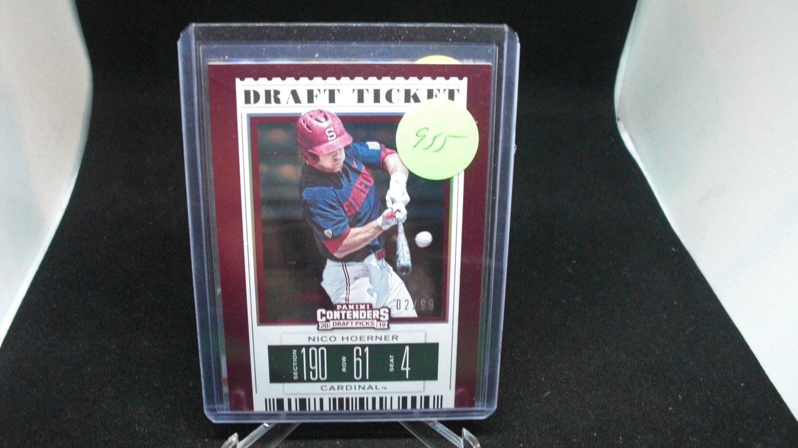 nico hoerner draft ticket 02/99: nico hoerner draft ticket 02/99