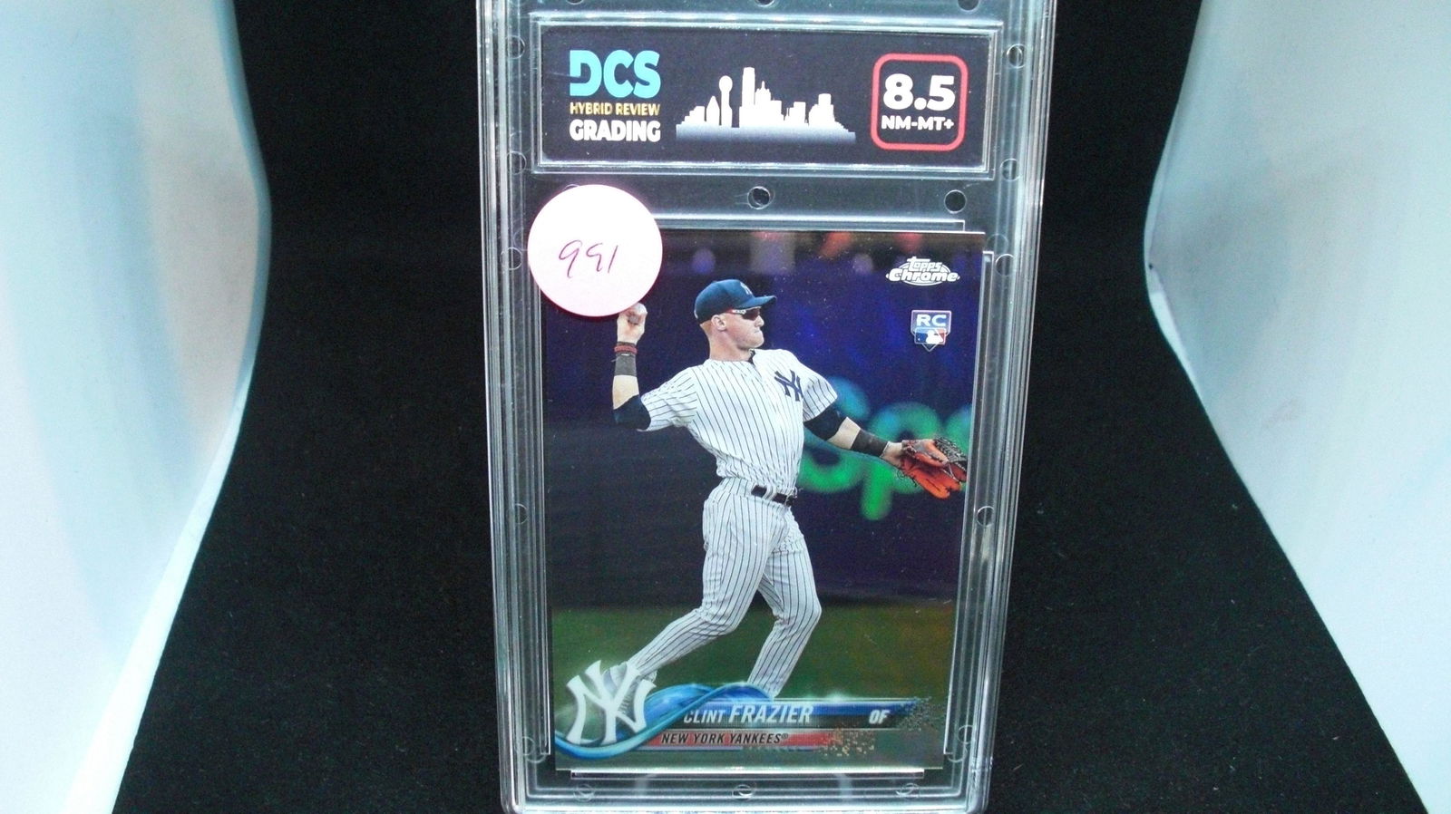 dcs graded 8.5 Clint Frazier silver refractor rookie (1 of 1)
