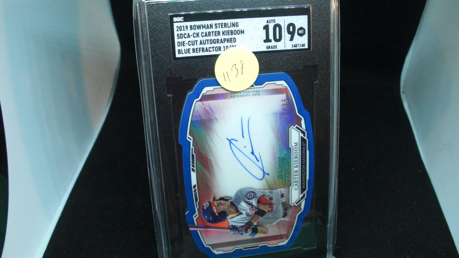 sgc graded 10/9 carter kieboom die cut auto 10/25 (1 of 1)
