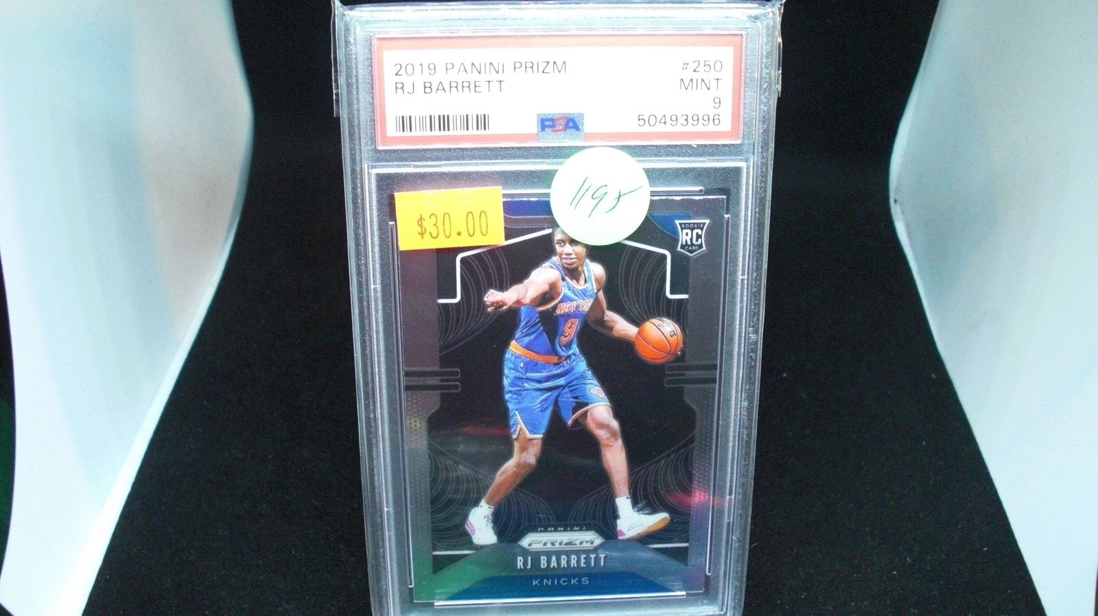 psa graded 9 mint rj barrett prizm rookie (1 of 1)