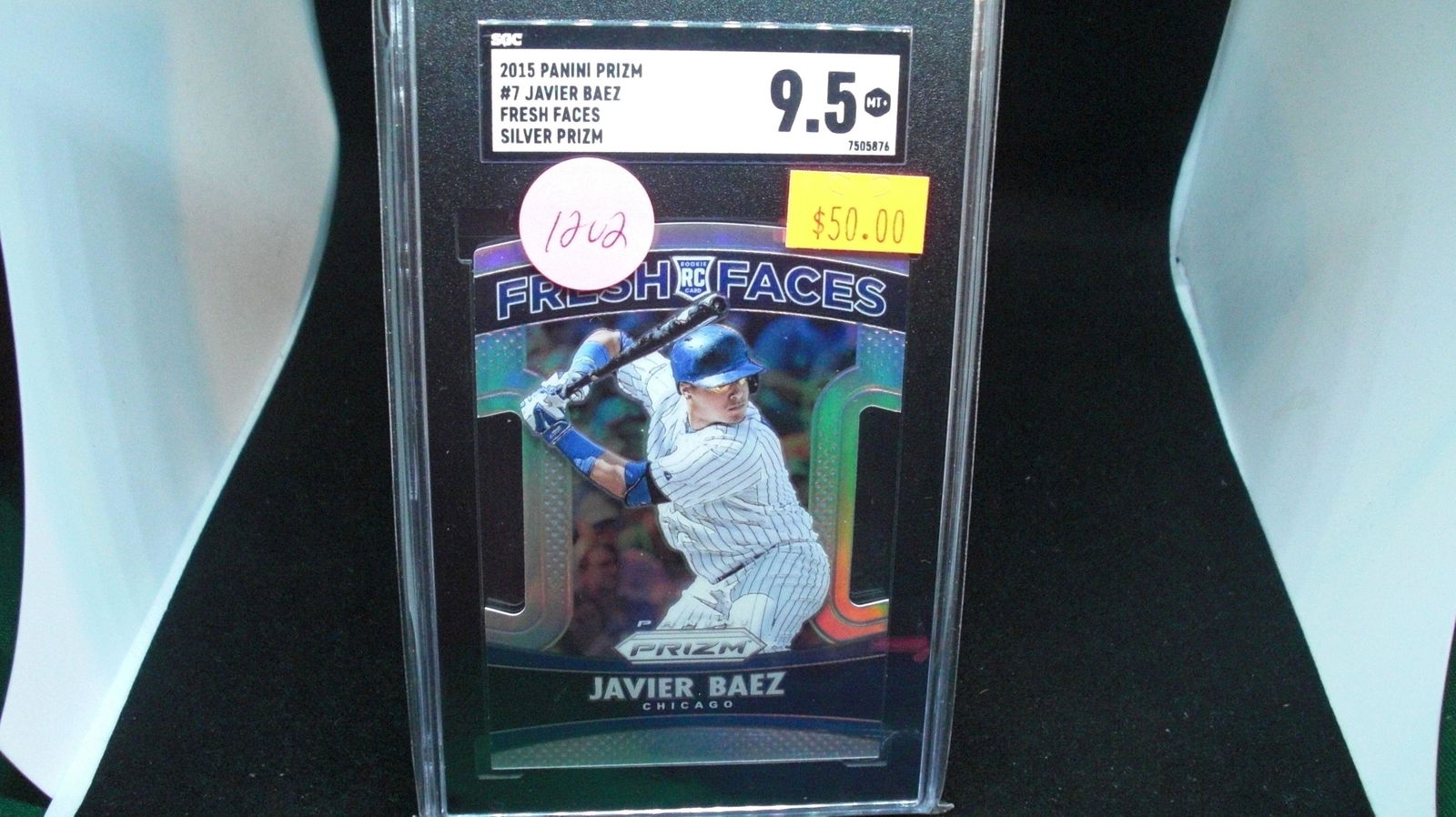 sgc graded 9.5 javier baez silver prizm (1 of 1)