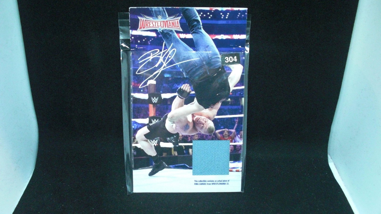 brock lesnar wrestlemania patch: in top loader