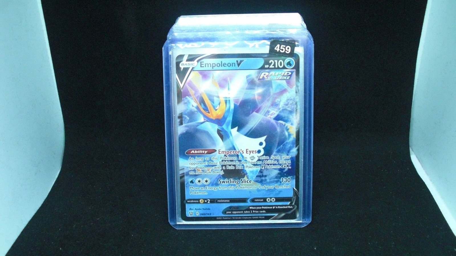 pokemon holo foil card empoleon: in top loader