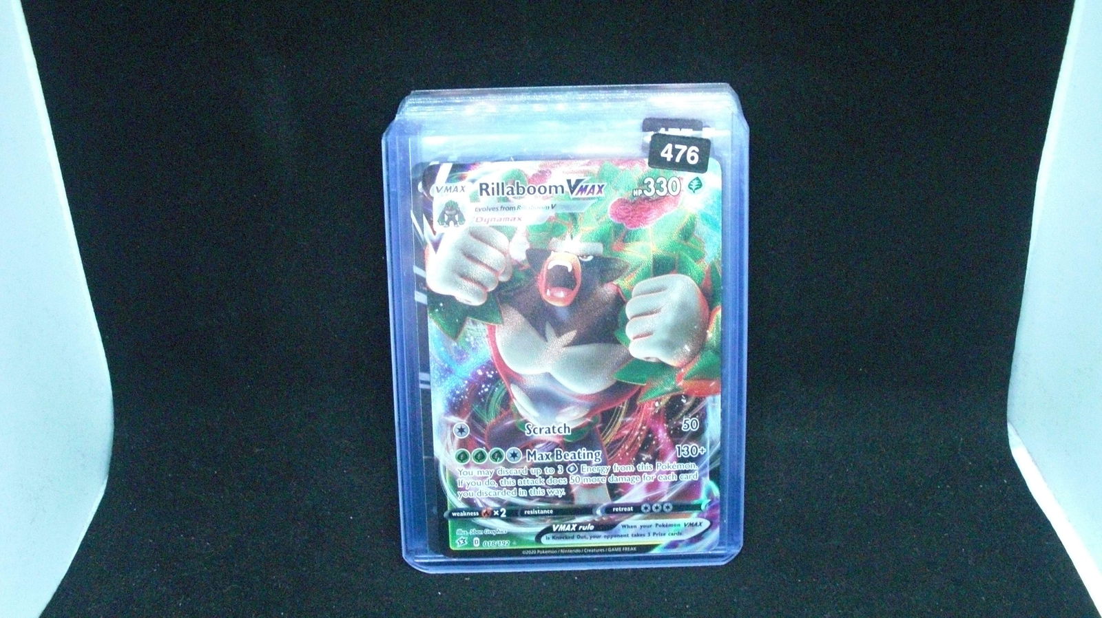 pokemon holo foil card rillaboom vmax (1 of 1)
