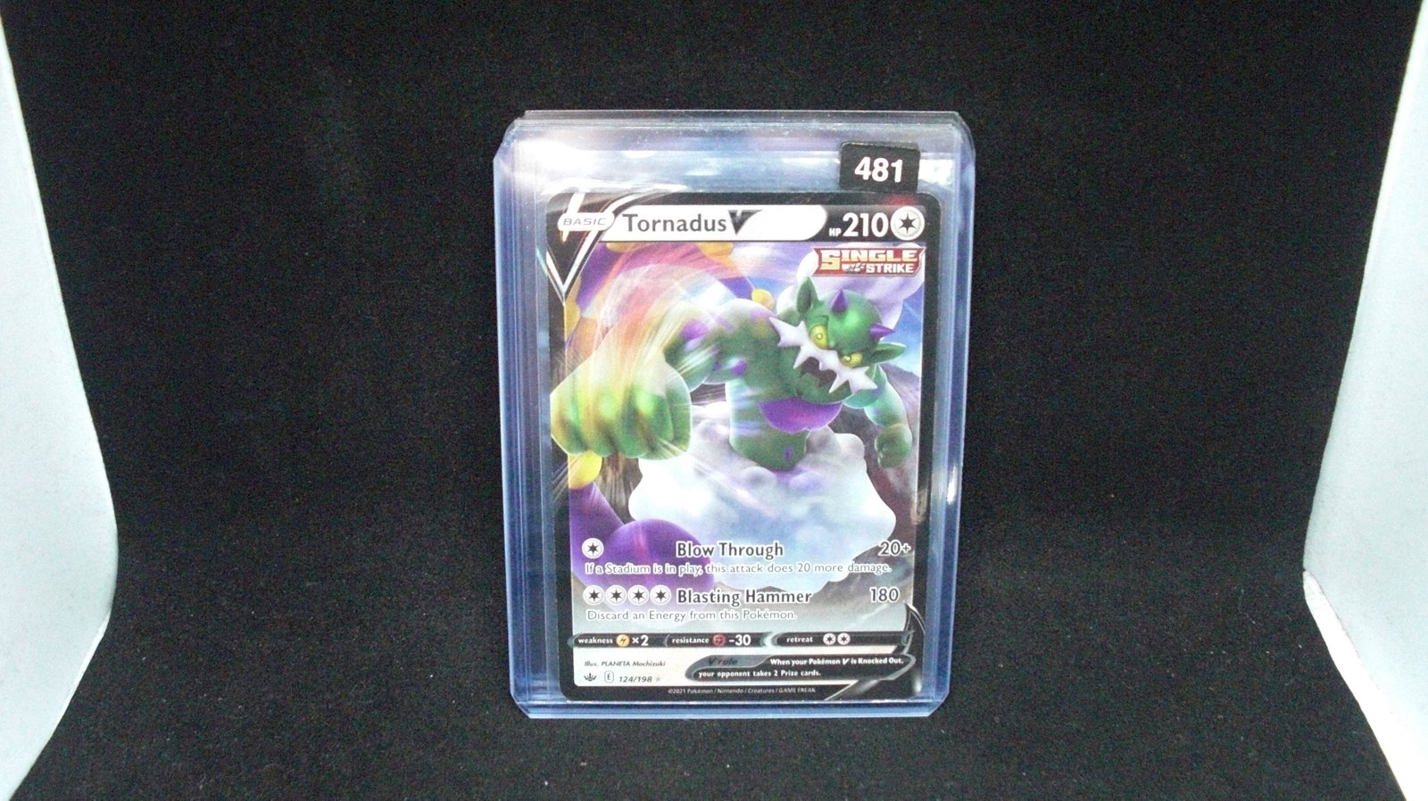 pokemon holo foil card tornadux: in top loader