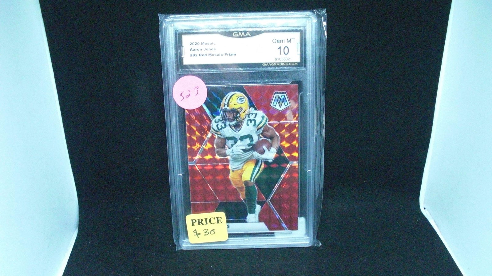 gma 10 gem mint aaron jones red mosaic (1 of 1)