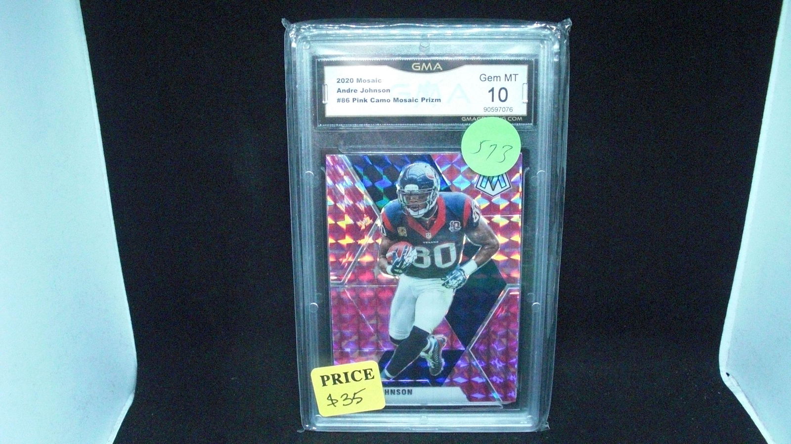 gma graded gem 10 Andre Johnson pink camo prism (1 of 1)