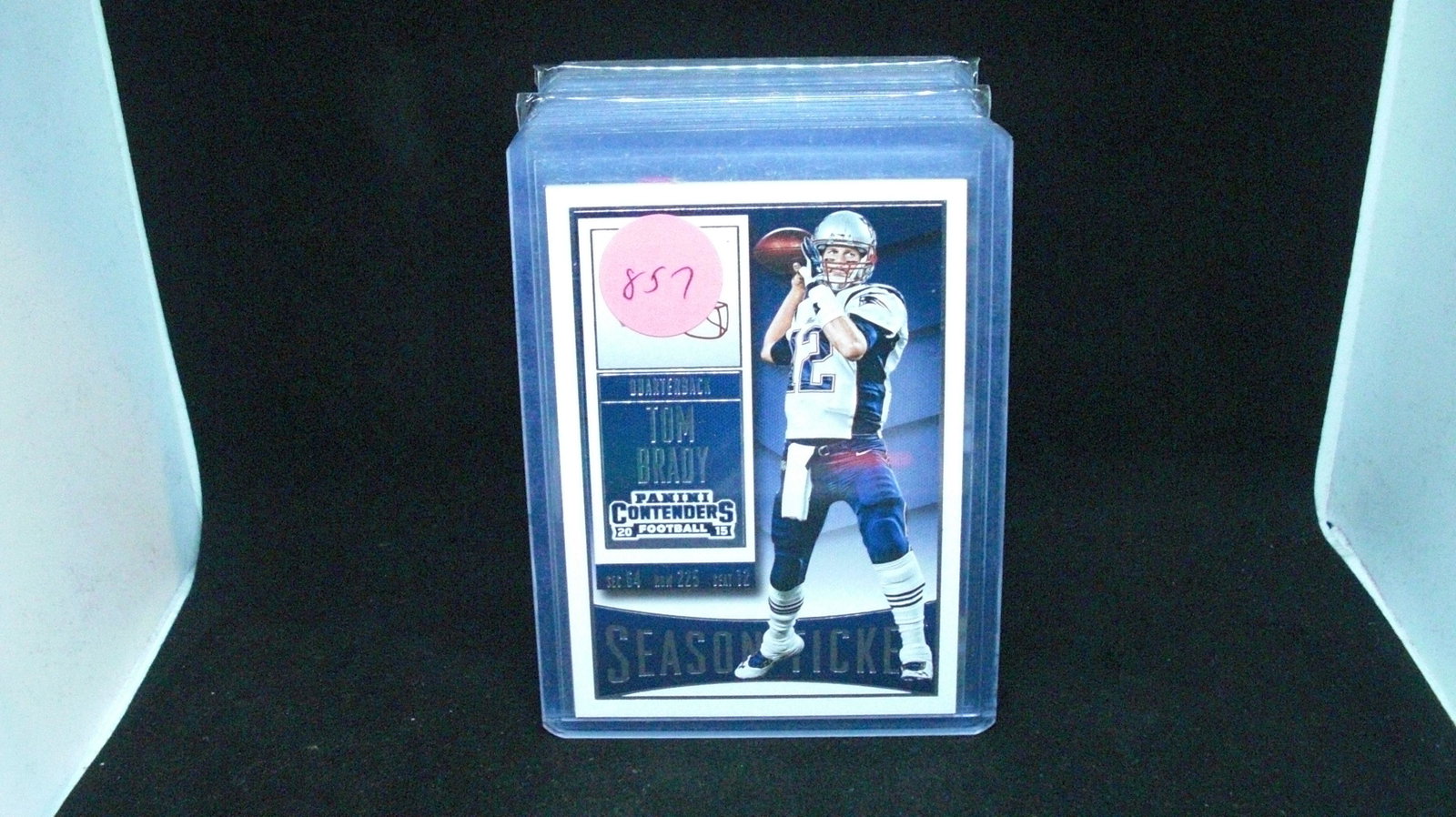 tom brady season ticket: in top loader
