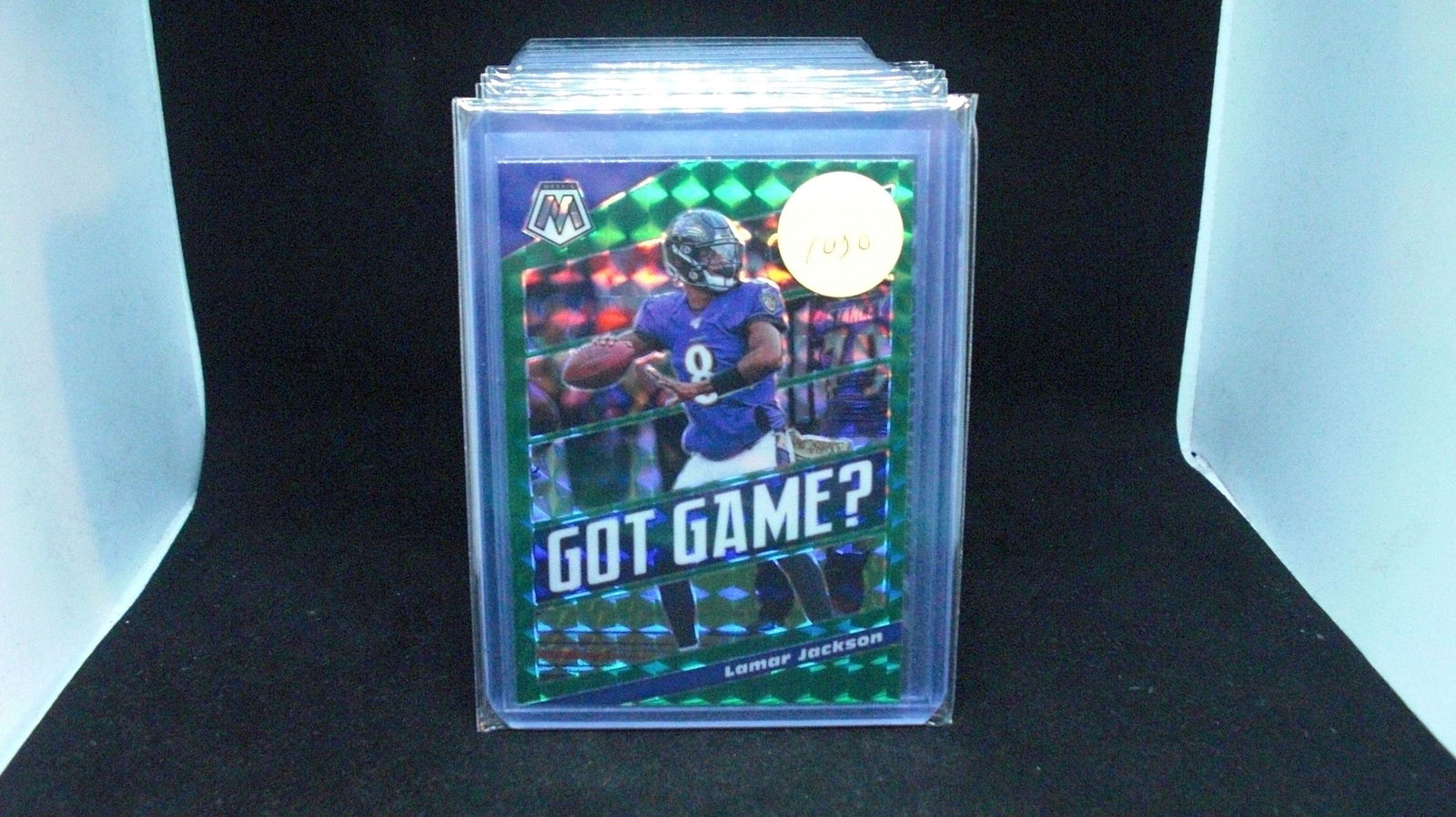 Lamar Jackson green mosaic godgame (1 of 1)