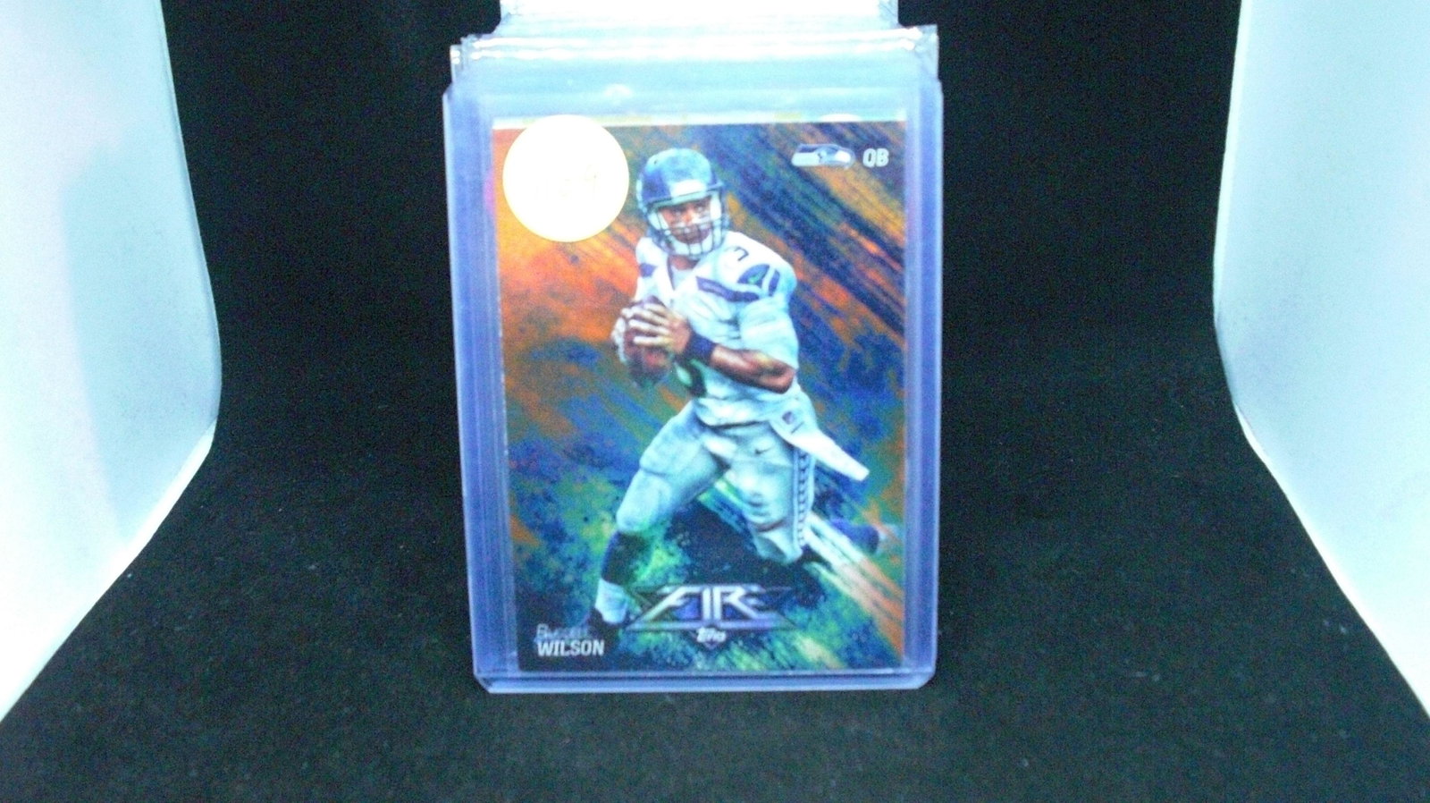 Russell Wilson Topps fire: in top loader