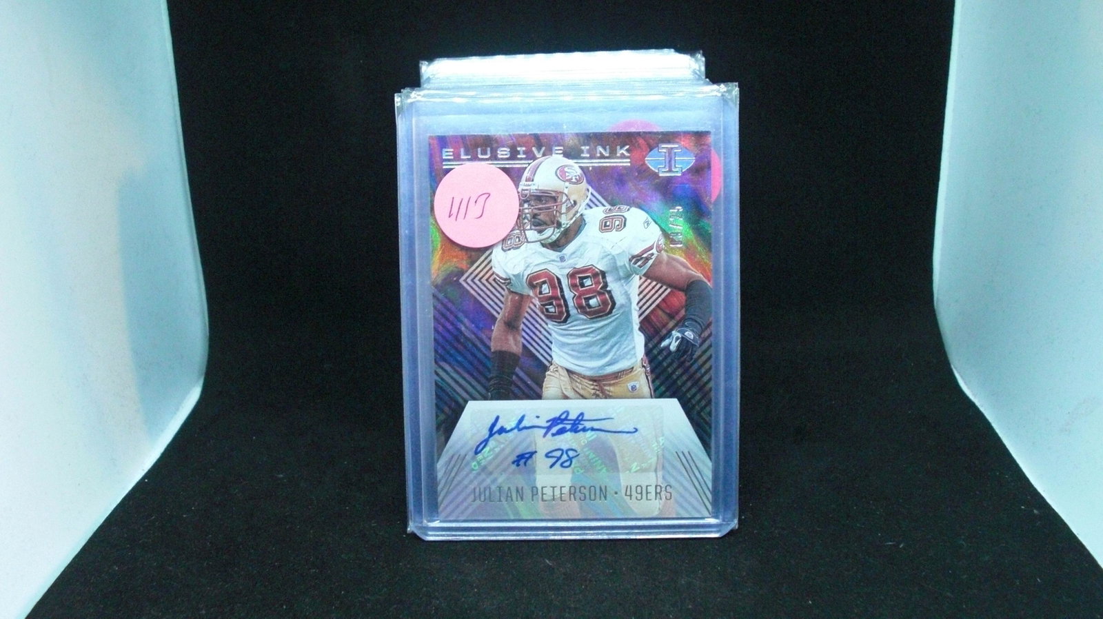 julian peterson numbered auto 09/25: in top loader