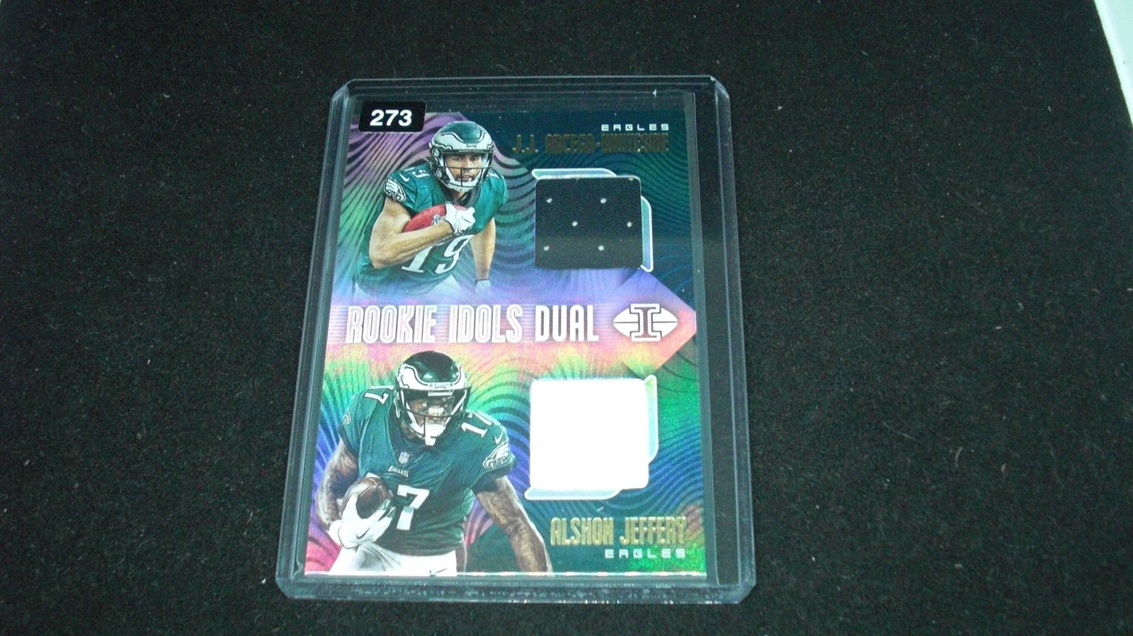 jj arcega whiteside alshon jeffries dual relic (1 of 1)