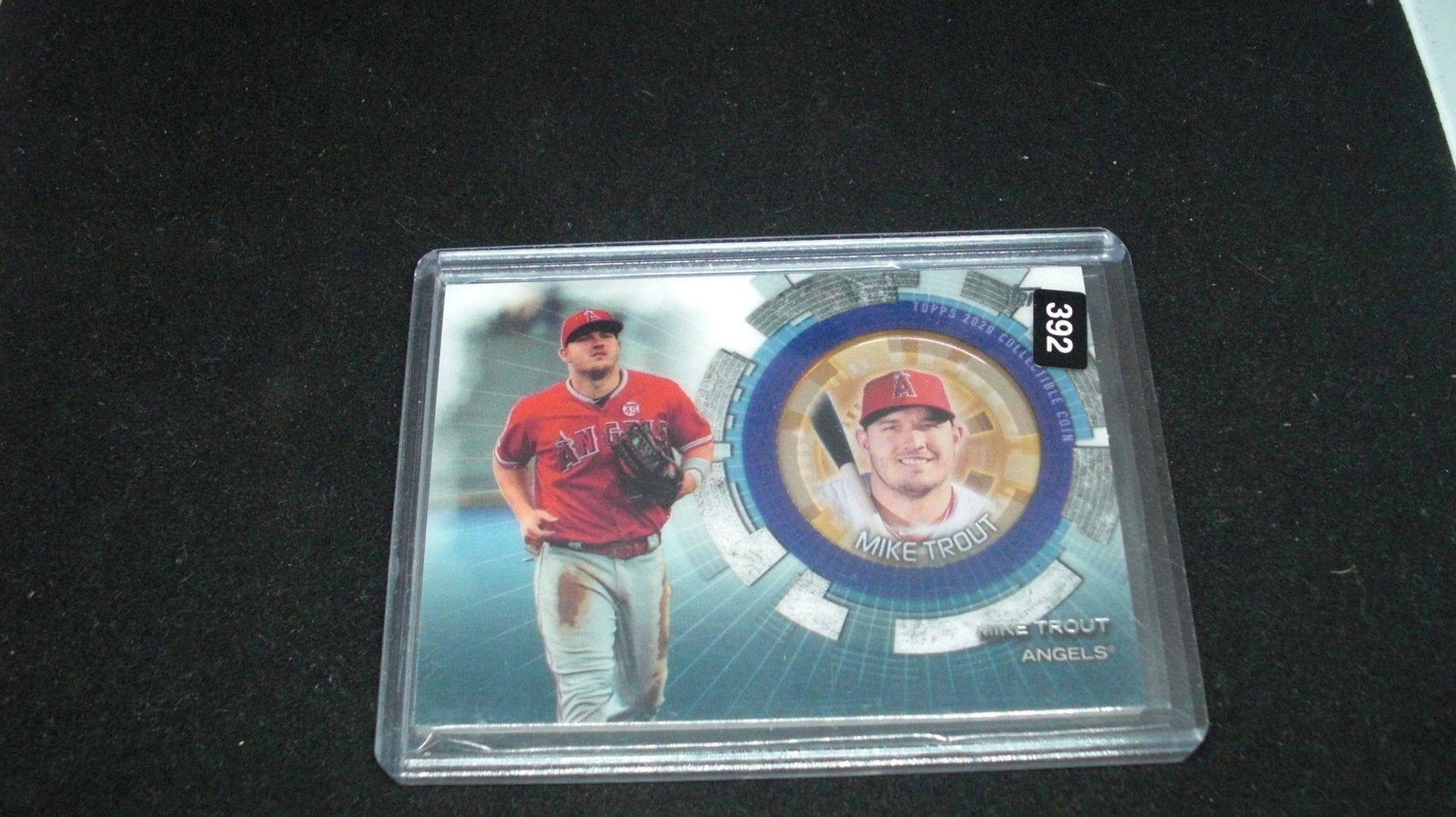 Mike Trout Topps coin relic card (1 of 1)