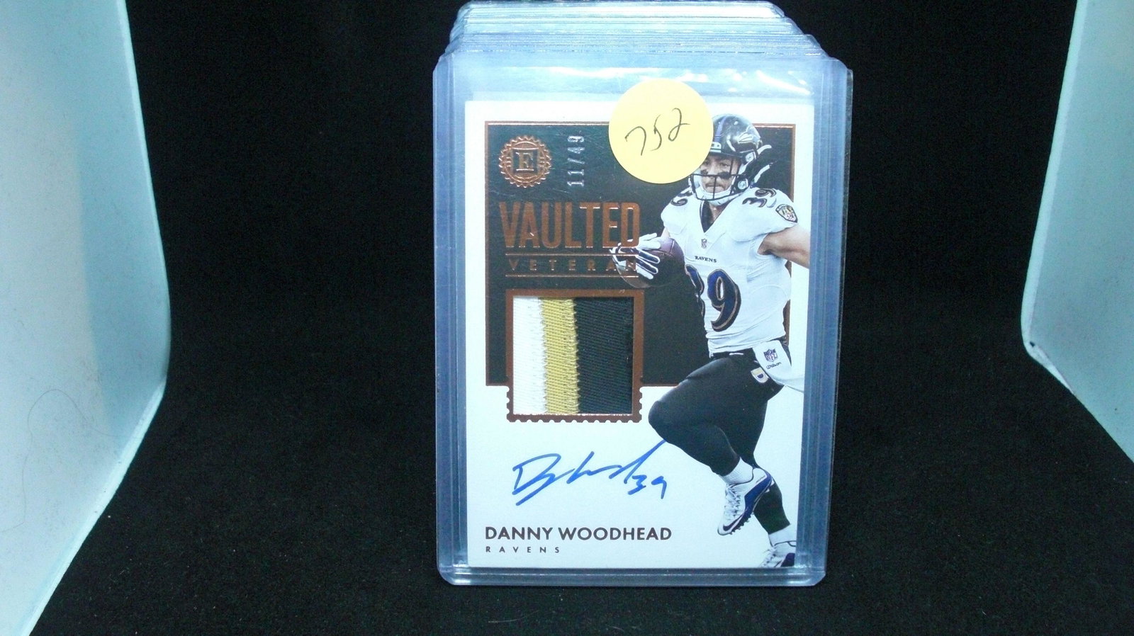 Danny Woodhead patch autograph card 11/49 (1 of 1)