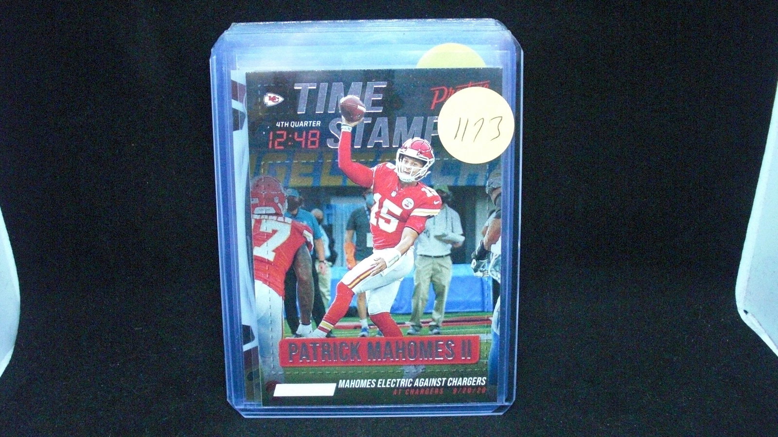 Patrick mahomes timestamp insert card (1 of 1)