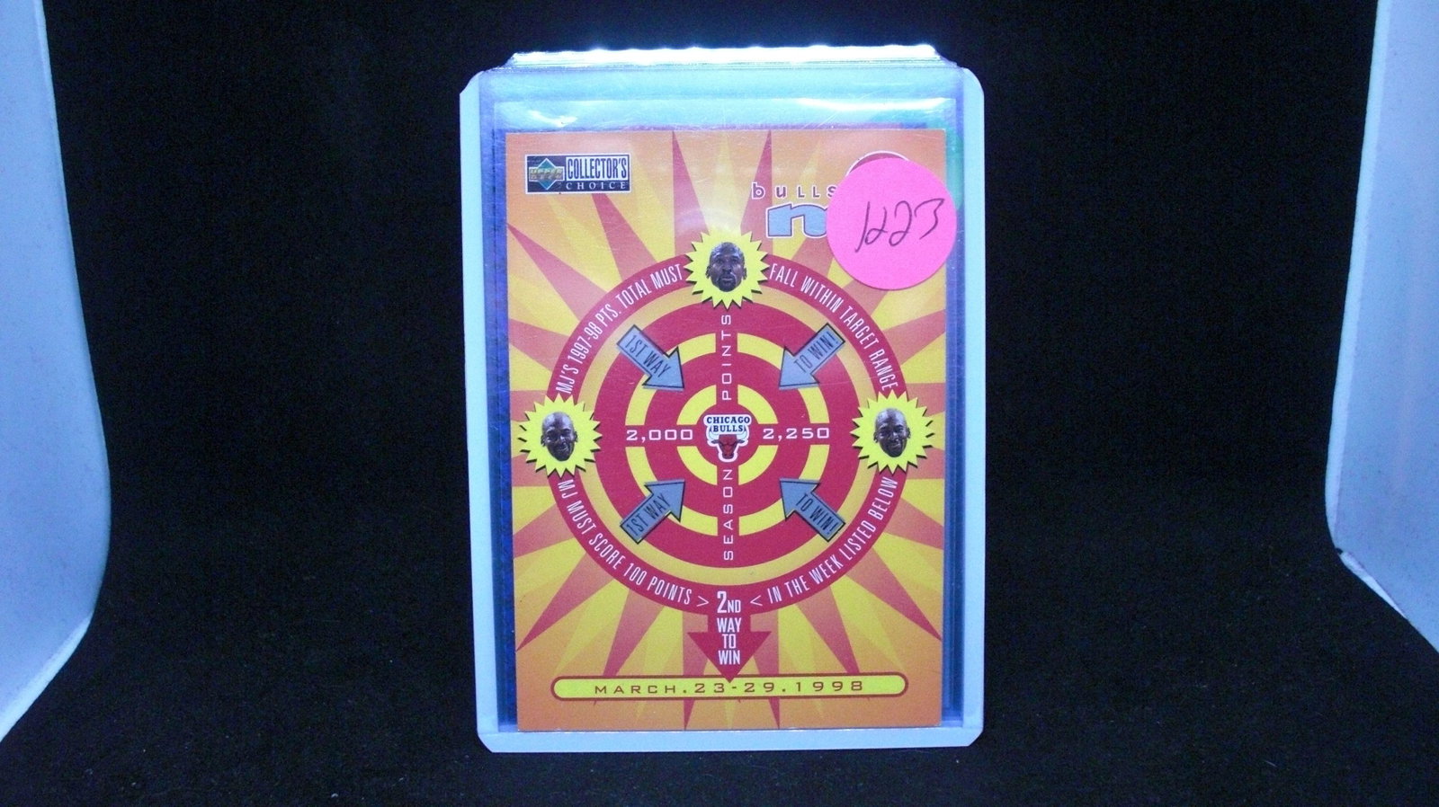 Michael Jordan upper deck bullseye: in top loader