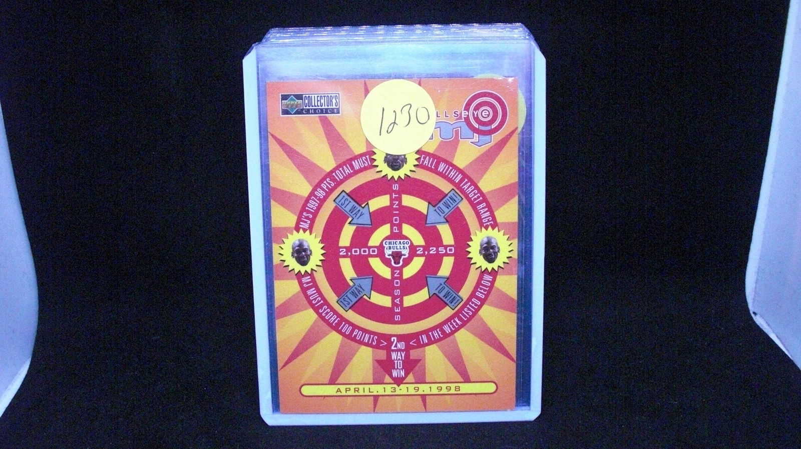 Michael Jordan upper deck bullseye: in top loader