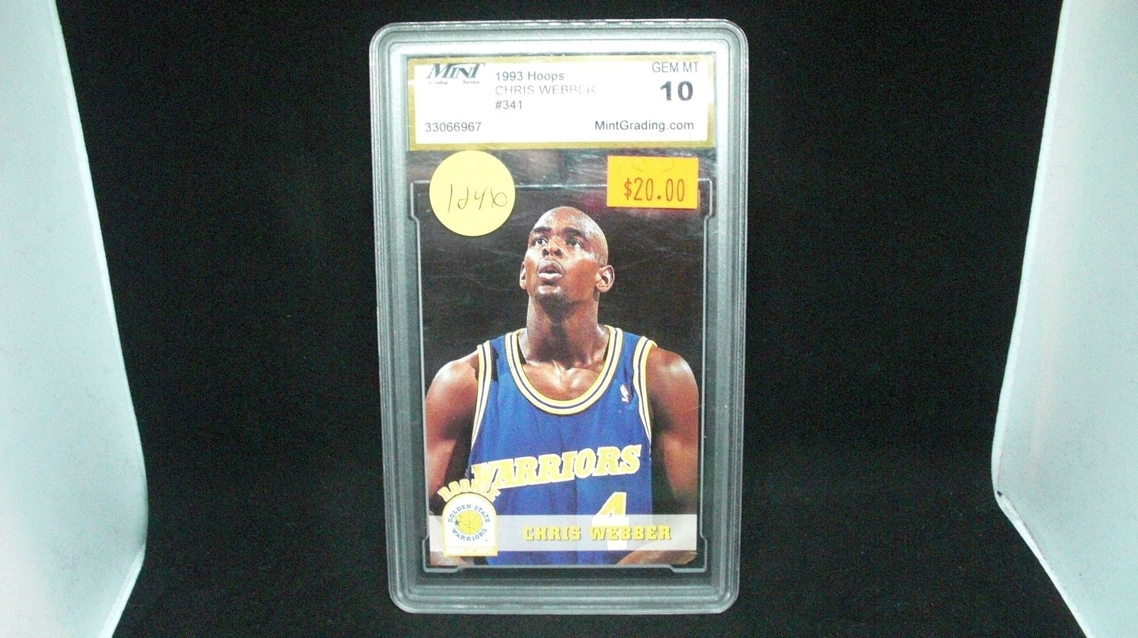 mint grading gem mt 10 chris webber 1993 hoops (1 of 1)
